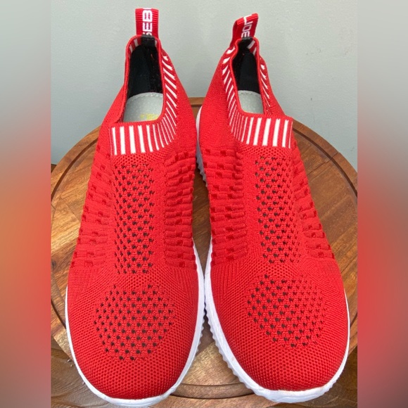 Tiosebon Red Knit Walking Athletic Shoe, size 8 Euro 38.5 - Picture 9 of 9